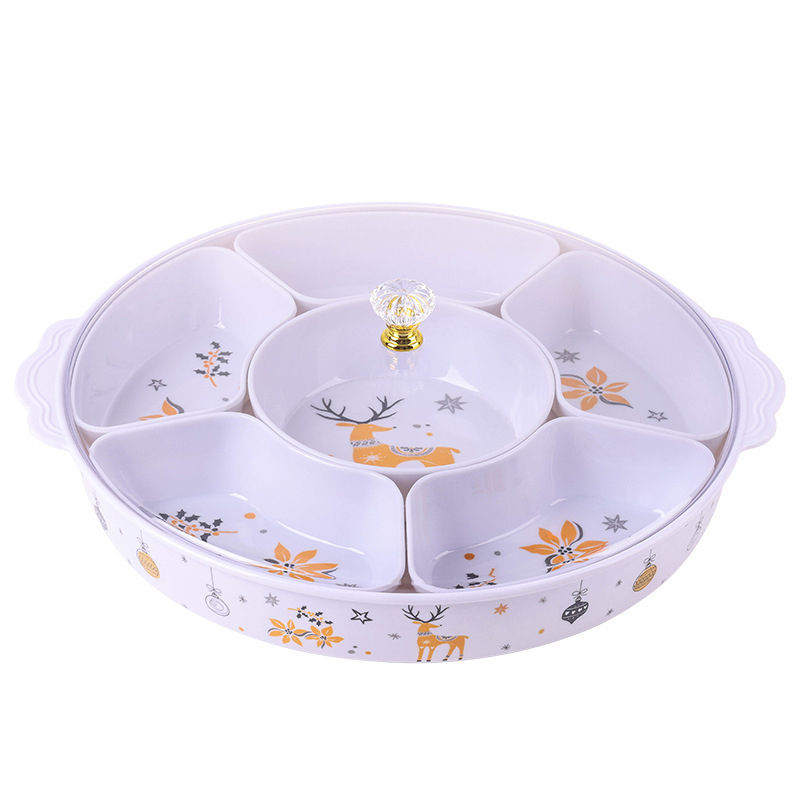 Farfurie pentru fructe cu capac – platou de servire premium, elegant pentru fructe și gustări de ceai, acasă