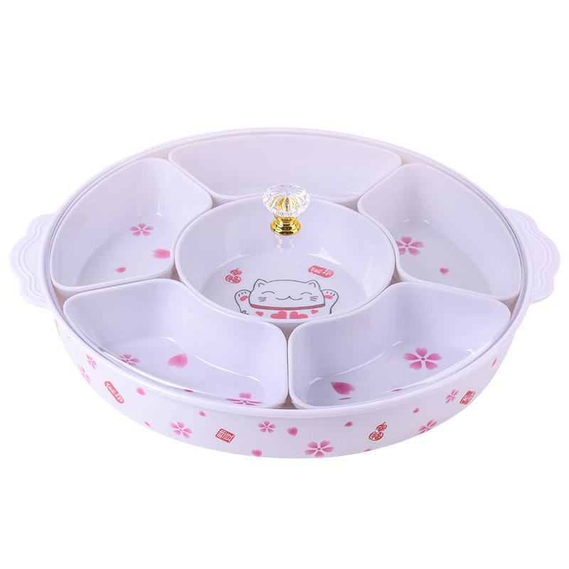 Farfurie pentru fructe cu capac – platou de servire premium, elegant pentru fructe și gustări de ceai, acasă
