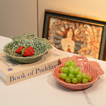 Platou ceramic creativ pentru fructe și gustări, cu motiv inimă – tavă multifuncțională pentru living