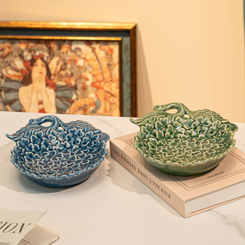 Platou ceramic creativ pentru fructe și gustări, cu motiv inimă – tavă multifuncțională pentru living