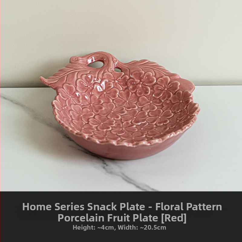Platou ceramic creativ pentru fructe și gustări, cu motiv inimă – tavă multifuncțională pentru living