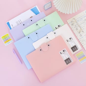 A4 Morandi dosar pentru documente cu design acordeon, capacitate mare, cinci compartimente