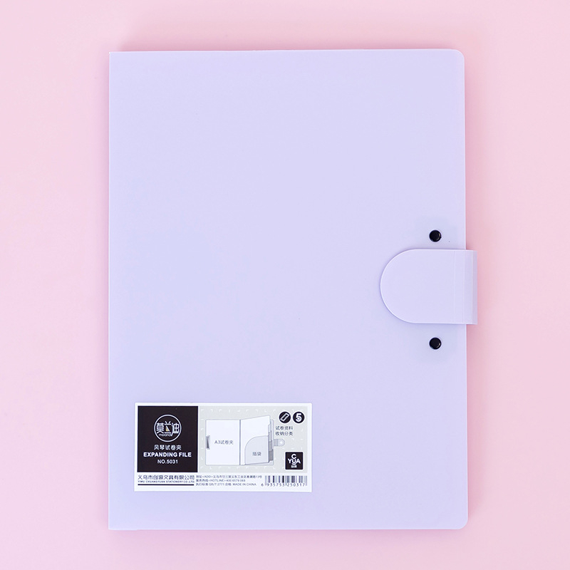 A4 Morandi dosar pentru documente cu design acordeon, capacitate mare, cinci compartimente