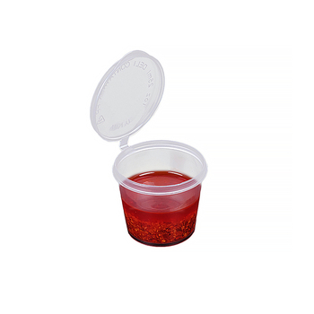 Cutie de sos de unică folosință, rotundă, cu capac, recipient mic pentru condimente, pentru sos de ardei iute și sos de dipping, aromă de fructul pasiunii, ambalaj pentru livrare, pereți groși