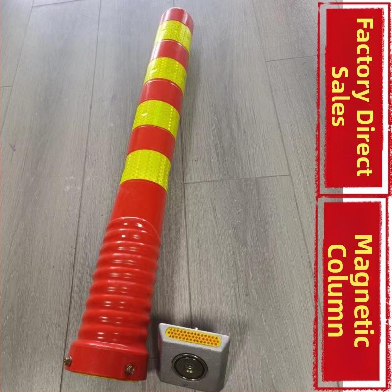 75 cm plastová výstražná stĺpka s PU elastickým jadrom a TPU reflexnou plochou, proti nárazu, výška 90–100 cm