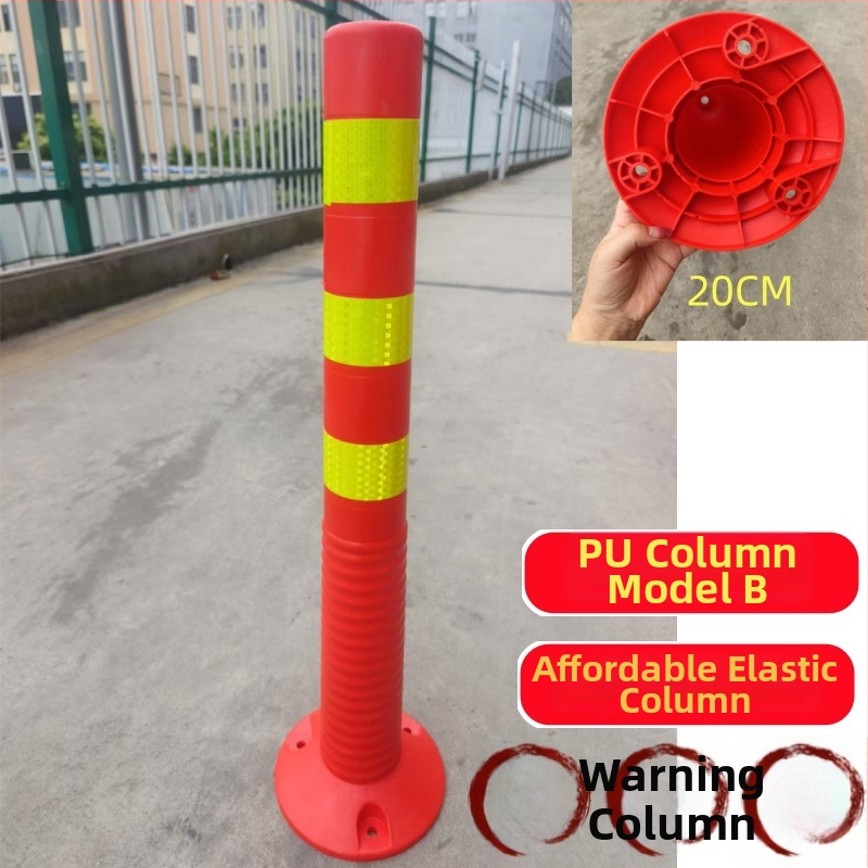 75 cm plastová výstražná stĺpka s PU elastickým jadrom a TPU reflexnou plochou, proti nárazu, výška 90–100 cm
