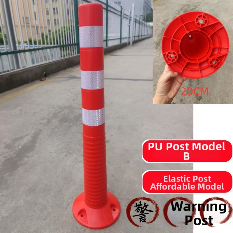 75 cm plastová výstražná stĺpka s PU elastickým jadrom a TPU reflexnou plochou, proti nárazu, výška 90–100 cm