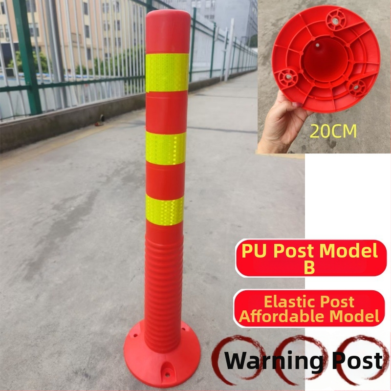 75 cm plastová výstražná stĺpka s PU elastickým jadrom a TPU reflexnou plochou, proti nárazu, výška 90–100 cm