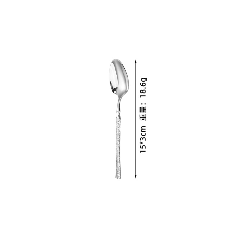 Set tacâmuri din oțel inoxidabil 304: cuțit, furculiță și lingură cu mâner cu model lemn, talie subțire, design minimalist modern, stil european pentru hotel