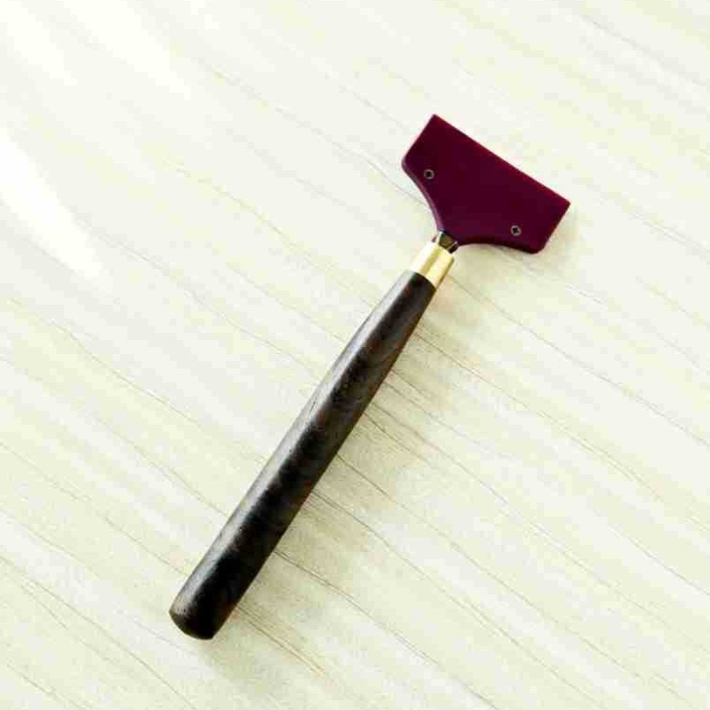 Accesorii pentru ceai: tavă pentru ceai, raclă din aliaj cu mâner din lemn, perie din silicon pentru ceai, placă de ștergere din lemn de abanos