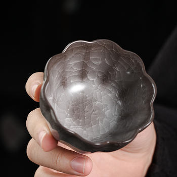 Ceașcă Gongfu din porțelan, set ceramic pentru ceai, ceașcă personală pentru uz casnic Ice Flower