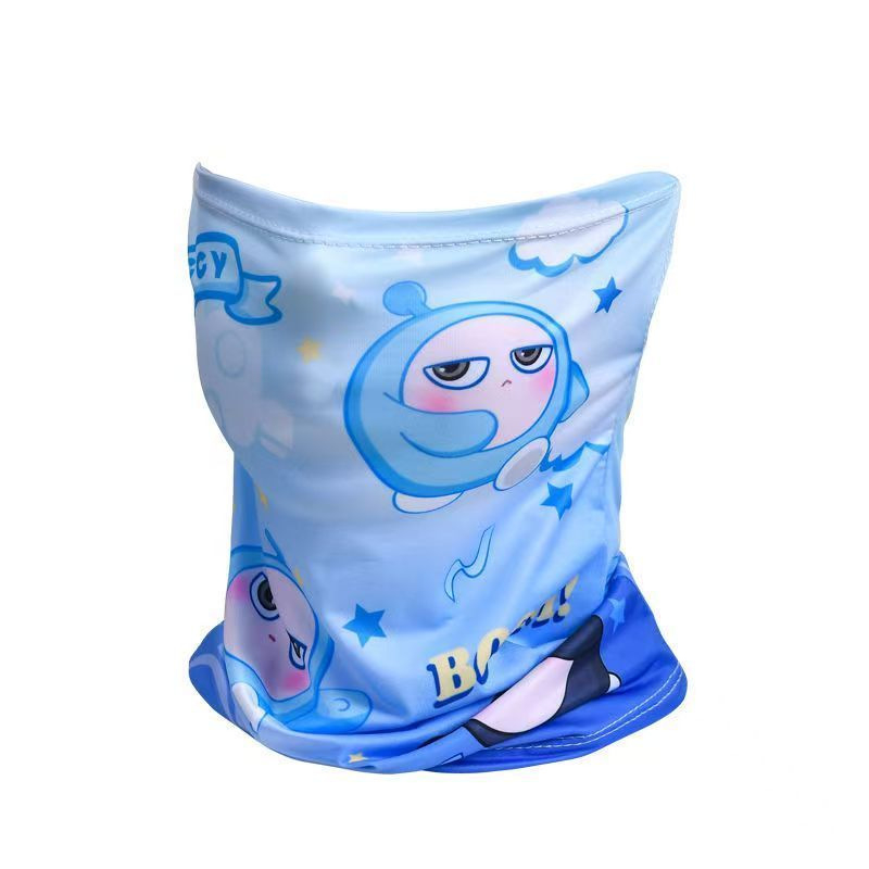 Ljetna dječja maska za zaštitu od sunca s ovratnikom od ice silk