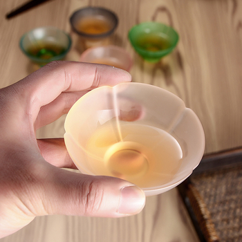Ceașă de ceai din cristal cu lotus, set Gongfu pentru casă, ceașă de degustare și aromă