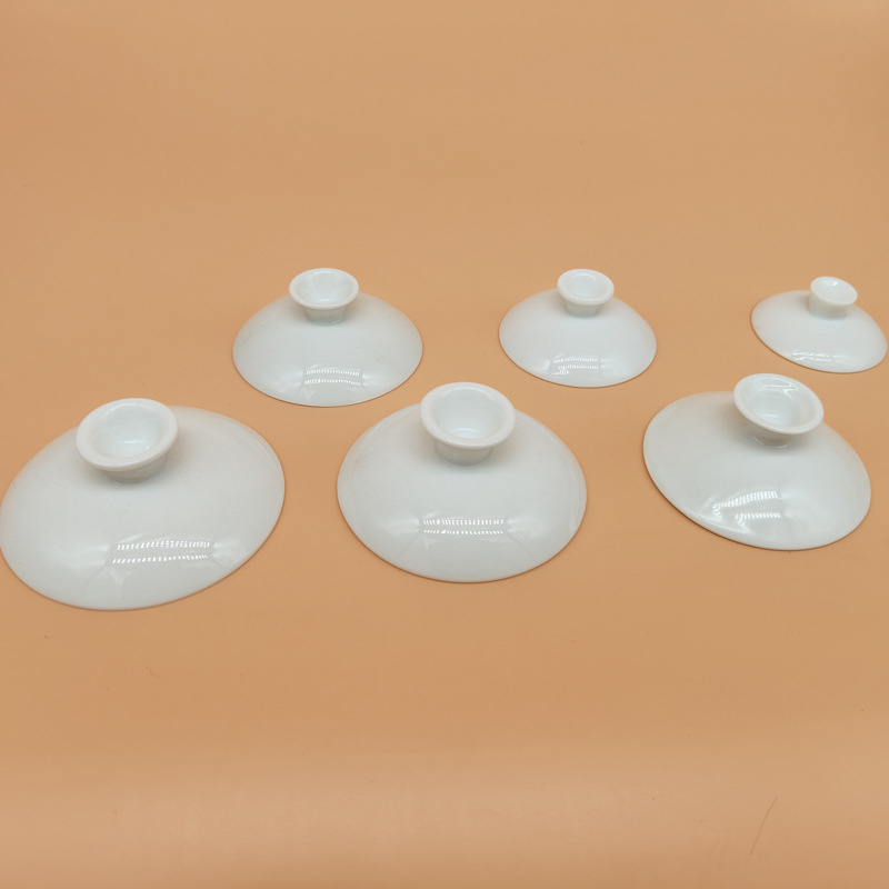 Set de ceai Kung Fu din porțelan alb, cu bol mare acoperit și capac – vas ceramic cu trei părți pentru uz casnic