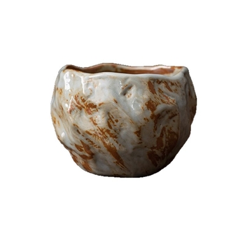 Cească de ceai Shino crem, mare, în stil japonez, ceramică arsă în cuptor, Kung Fu, bol de ceai pentru un singur ceai, retro