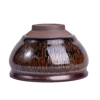 Ceașcă de ceai cu păr de iepure, ceramică cu corp din fier, stil retro, pentru uz casnic