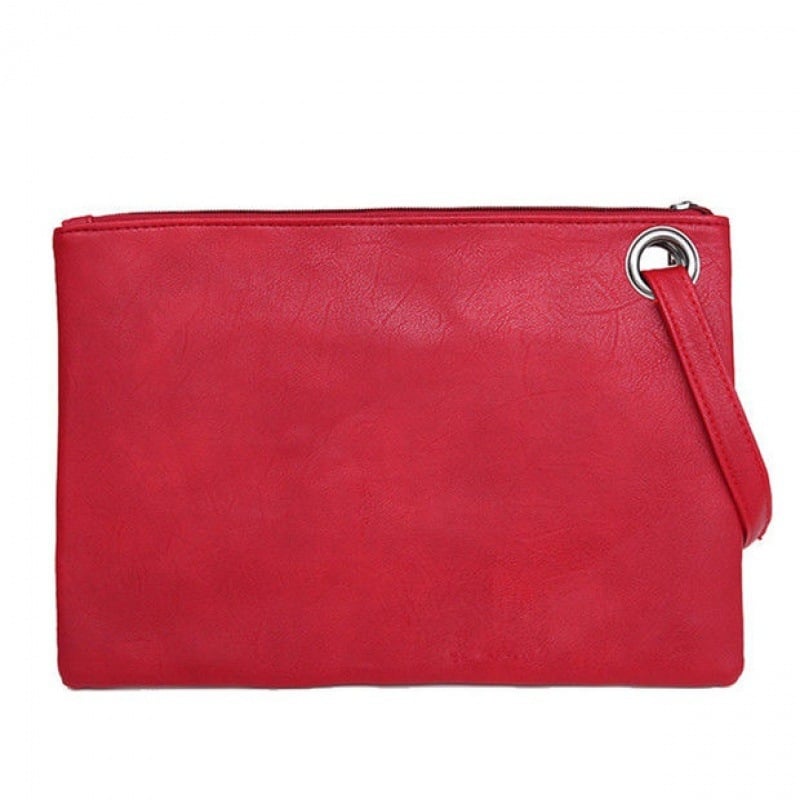 Clutch torba s tamnim reljefnim uzorkom za dokumente, stil aktovke, mekana PU ručka