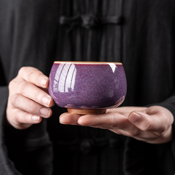 Set de ceai Jian Zhan Junyao purpuriu, ceramică de înaltă calitate, cu gaiwan, ceașcă de degustare și Gongdao