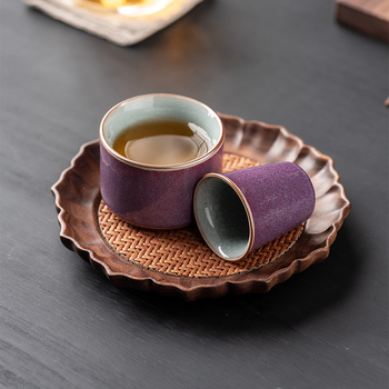 Set de ceai Jian Zhan Junyao purpuriu, ceramică de înaltă calitate, cu gaiwan, ceașcă de degustare și Gongdao