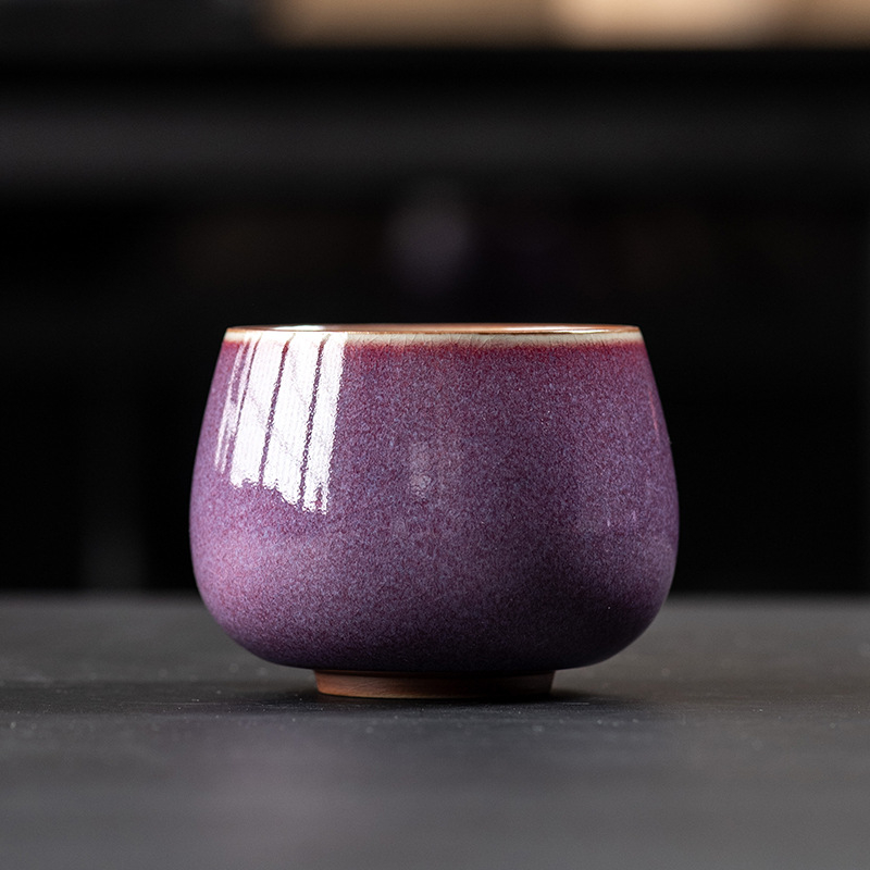Set de ceai Jian Zhan Junyao purpuriu, ceramică de înaltă calitate, cu gaiwan, ceașcă de degustare și Gongdao
