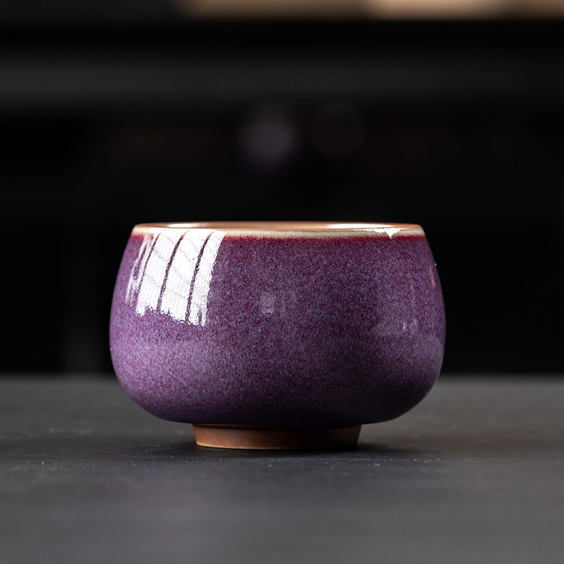 Set de ceai Jian Zhan Junyao purpuriu, ceramică de înaltă calitate, cu gaiwan, ceașcă de degustare și Gongdao