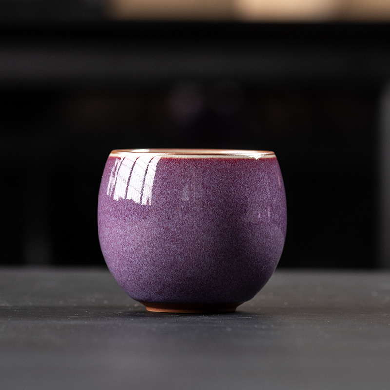 Set de ceai Jian Zhan Junyao purpuriu, ceramică de înaltă calitate, cu gaiwan, ceașcă de degustare și Gongdao
