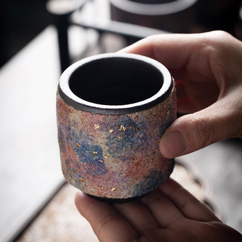 Ceașcă de ceai din ceramică arsă la cuptor cu lemn, pentru utilizare personală, cadou creativ pentru ceai