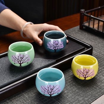 Ceașcă de ceai ceramică termochromică, design Dragon Egg, stil Gongfu, pentru uz casnic