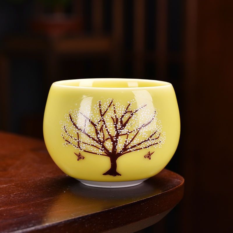 Ceașcă de ceai ceramică termochromică, design Dragon Egg, stil Gongfu, pentru uz casnic