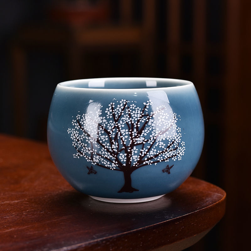 Ceașcă de ceai ceramică termochromică, design Dragon Egg, stil Gongfu, pentru uz casnic