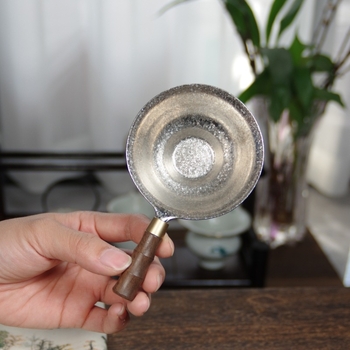 Ceainic din titan pur cu filtru pentru frunze de ceai, utilizare casnică, filtru din plasă, stil retro simplu pentru ceremonia ceaiului