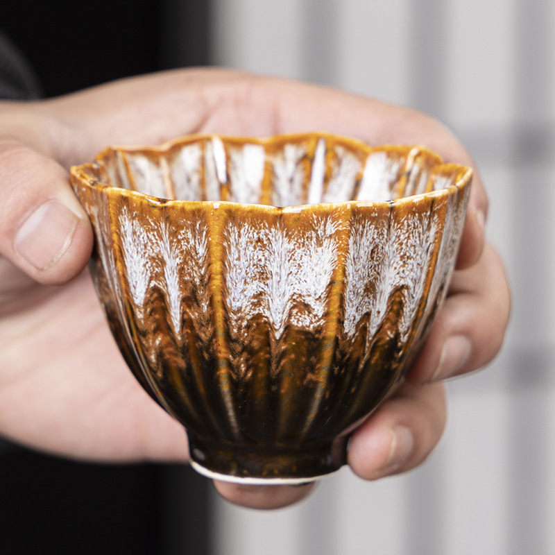 Set de cești de ceai ceramic cu formă specială, cinci elemente, ceașcă individuală, porțelan alb, stil minimalist modern, cadou elegant