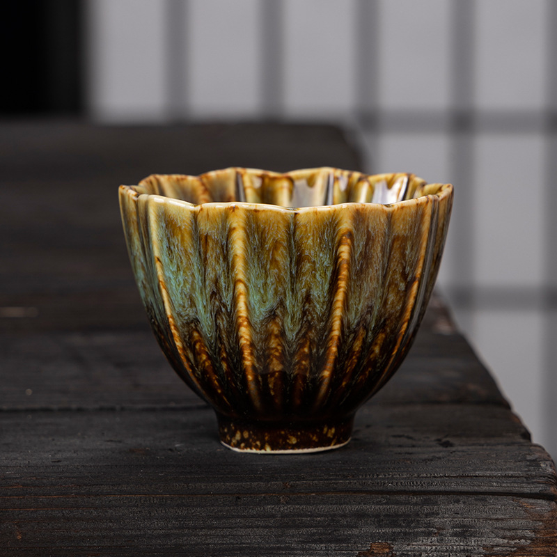 Set de cești de ceai ceramic cu formă specială, cinci elemente, ceașcă individuală, porțelan alb, stil minimalist modern, cadou elegant