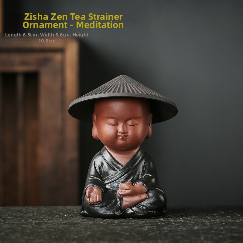 Set Zen de filtre pentru ceai din lut mov, cu filtru integrat pentru uz casnic