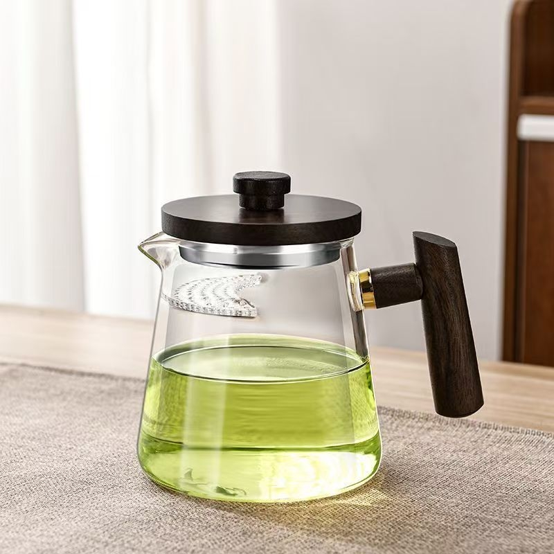 2026 Ceașcă de ceai în formă de semilună cu filtru – pahar din sticlă rezistentă la temperaturi pentru ceai verde, set Kung Fu cu filtru integrat