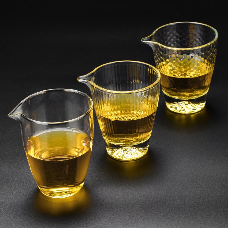 Sticlă borosilicat rezistentă la temperaturi, cu suprafață ciocănită, cană de distribuție a ceaiului și set de ceai cu capacitate mare pentru uz casnic