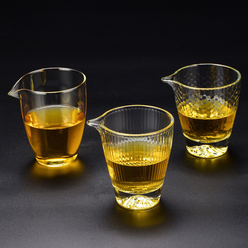 Sticlă borosilicat rezistentă la temperaturi, cu suprafață ciocănită, cană de distribuție a ceaiului și set de ceai cu capacitate mare pentru uz casnic