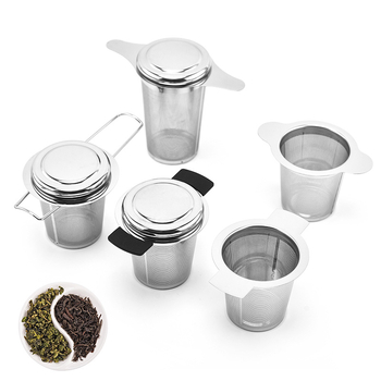 Filtru de ceai din oțel inoxidabil 304, infuzor cu bilă, filtru pentru frunze de ceai, capac din silicon, accesorii pentru ceai