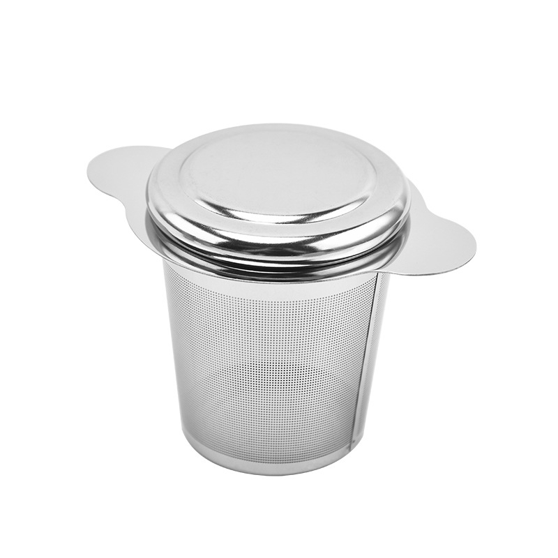 Filtru de ceai din oțel inoxidabil 304, infuzor cu bilă, filtru pentru frunze de ceai, capac din silicon, accesorii pentru ceai