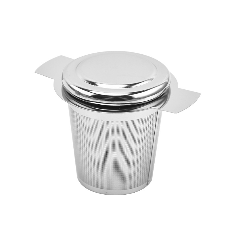 Filtru de ceai din oțel inoxidabil 304, infuzor cu bilă, filtru pentru frunze de ceai, capac din silicon, accesorii pentru ceai