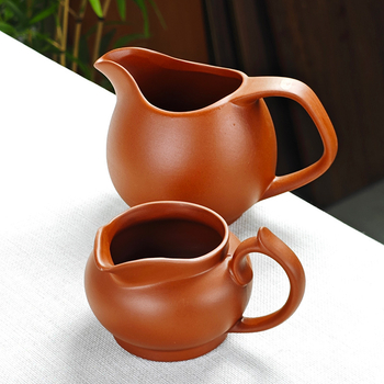 Set Gongfu de ceai din argilă mov cu ceașcă de echilibru, tavă de ceai și divizor de ceai