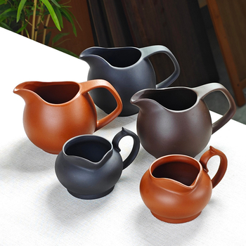Set Gongfu de ceai din argilă mov cu ceașcă de echilibru, tavă de ceai și divizor de ceai