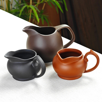 Set Gongfu de ceai din argilă mov cu ceașcă de echilibru, tavă de ceai și divizor de ceai