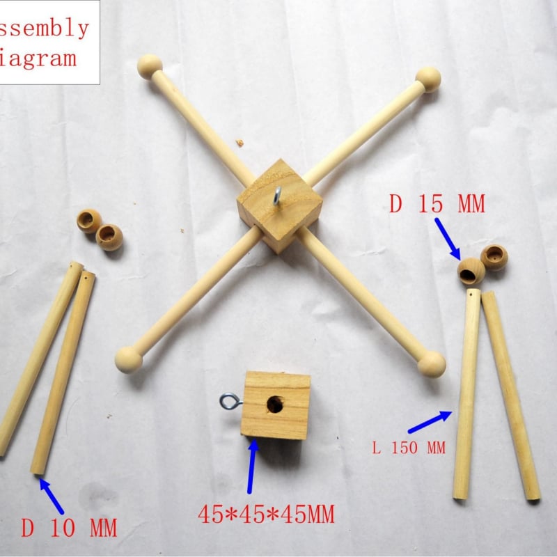 Stalak od bambusa za zvončiće na vjetar s bambusnim prstenom – DIY za djecu