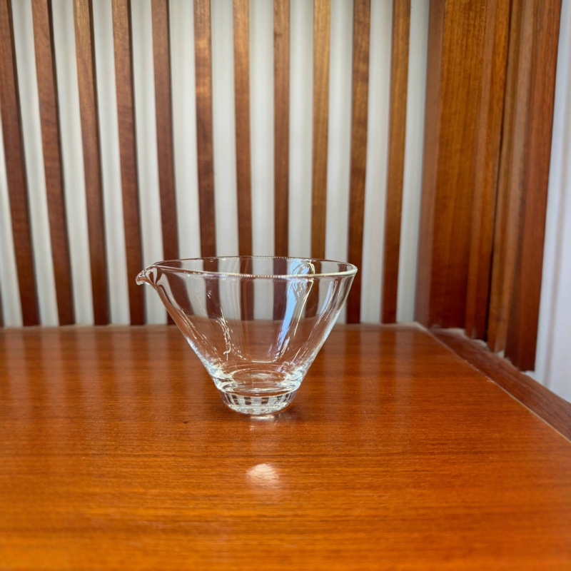 Cească de ceai din sticlă borosilicat rezistentă la căldură, cu motiv de pasăre, cu picior înalt, transparentă, stil japonez pentru ceremonia de ceai