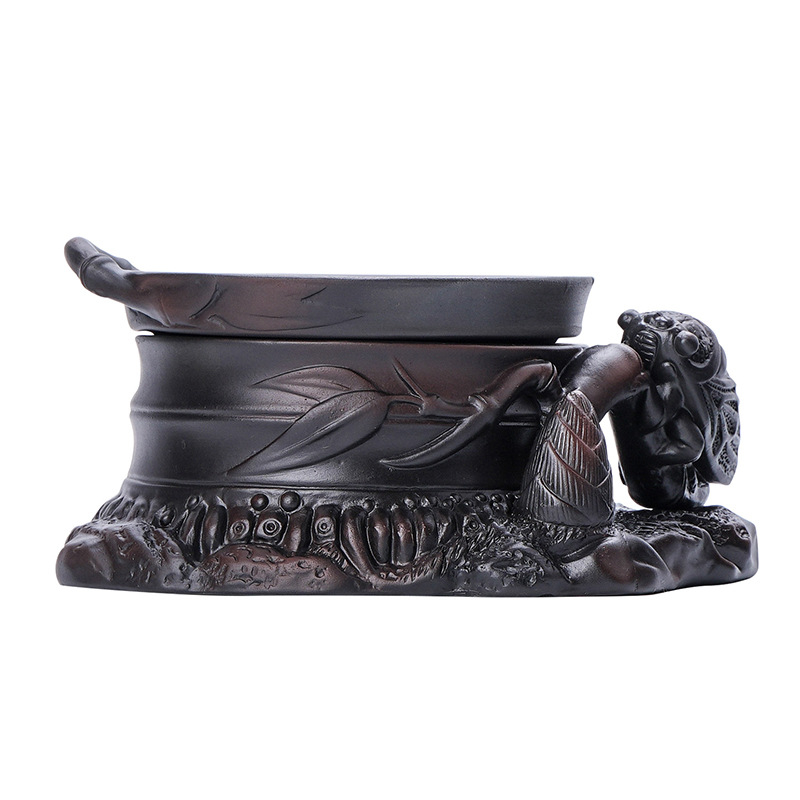 Filtru pentru ceai din lut mov, cu un sistem de filtrare ceramic integrat, poate fi folosit și ca ornament Tea Pet pentru uz casnic.