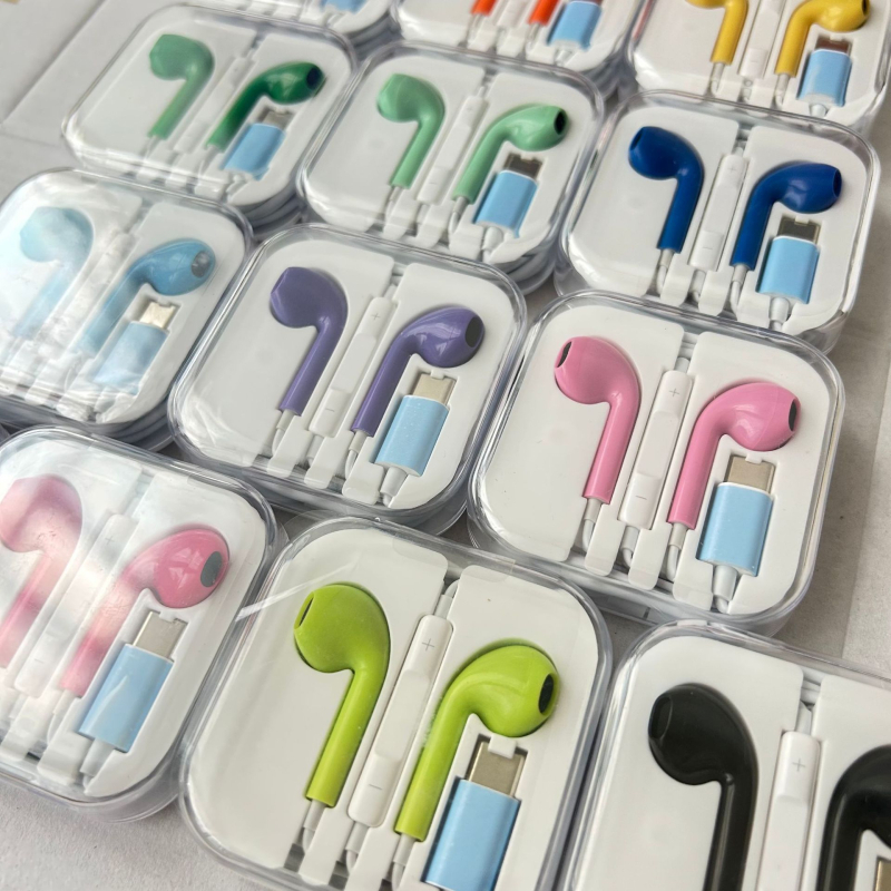 Színes USB-C vezetékes fülhallgató digitális dekódolással, kompatibilis Apple 16/15, Huawei, Oppo, Xiaomi és Vivo eszközökkel