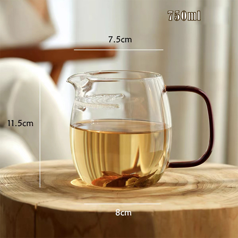 Set de ceai cu sticlă borosilicată, capacitate mare, rezistent la temperaturi înalte, pentru camping în aer liber