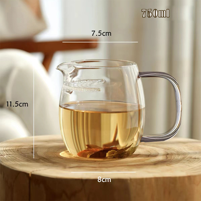 Set de ceai cu sticlă borosilicată, capacitate mare, rezistent la temperaturi înalte, pentru camping în aer liber