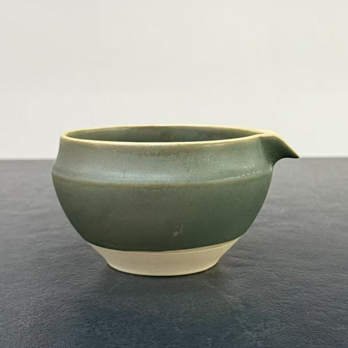 Set japonez de bol ceramic pentru matcha, cu tel de bambus pentru amestecat și perie de bambus – ceremonie a ceaiului